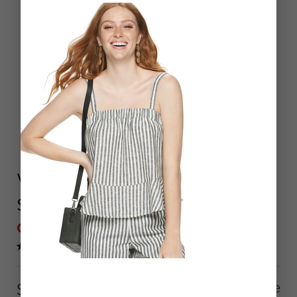 POPSUGAR women's square neck crop tank